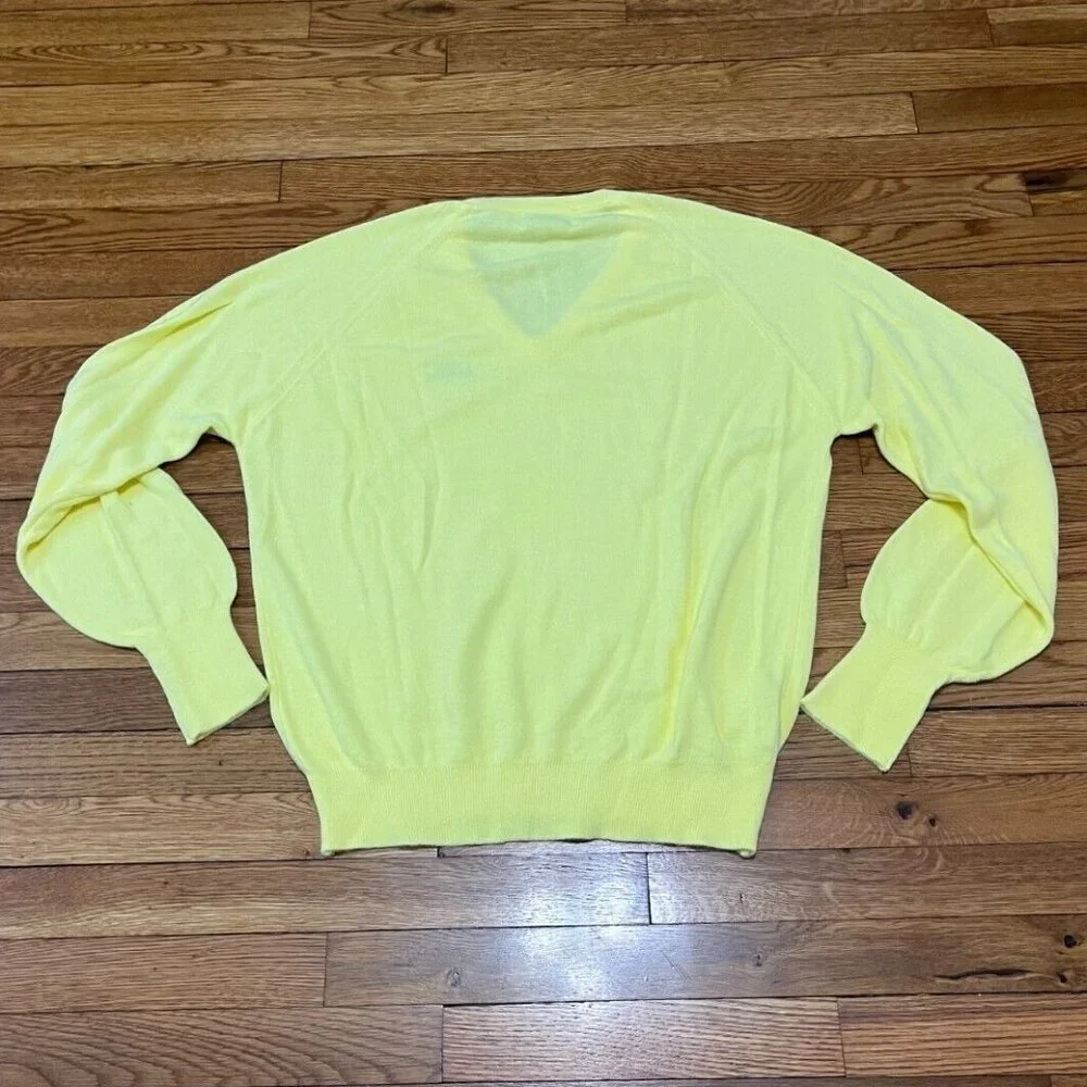 Vintage Pickering Mens Sweater Sz Large Sports Illustrated Acrylic Yellow Golf